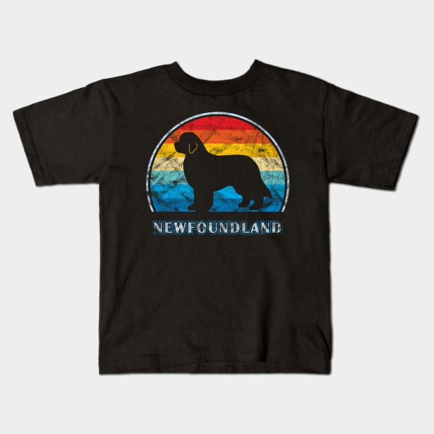 Newfoundland Vintage Design Dog Kids T-Shirt by millersye